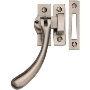 V1008L MP/HP-SN - Lockable Casement Window Fastener Ball Design Matt Black finish - by Heritage Brass